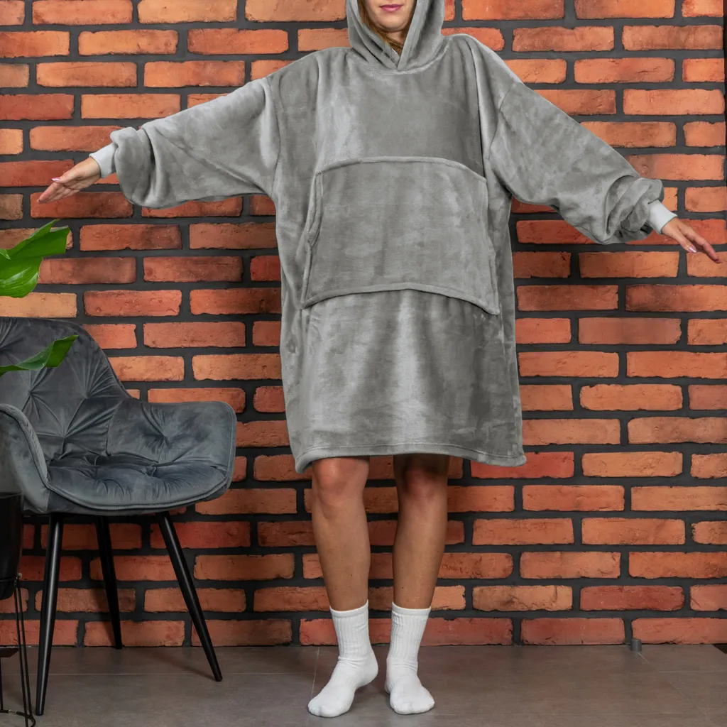Camicetta Coperta Oversize da Viaggio | Cuscino Pelliccia Polacca - 14