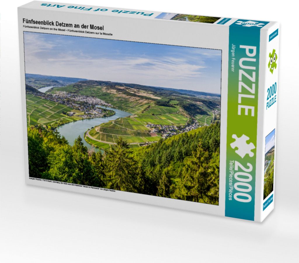 CALVENDO Puzzle Fünfseenblick Detzem an der Mosel 2000 Teile Puzzle quer | 2000 Teile Lege-Größe 90x67cm Foto-Puzzle für glückliche Stunden