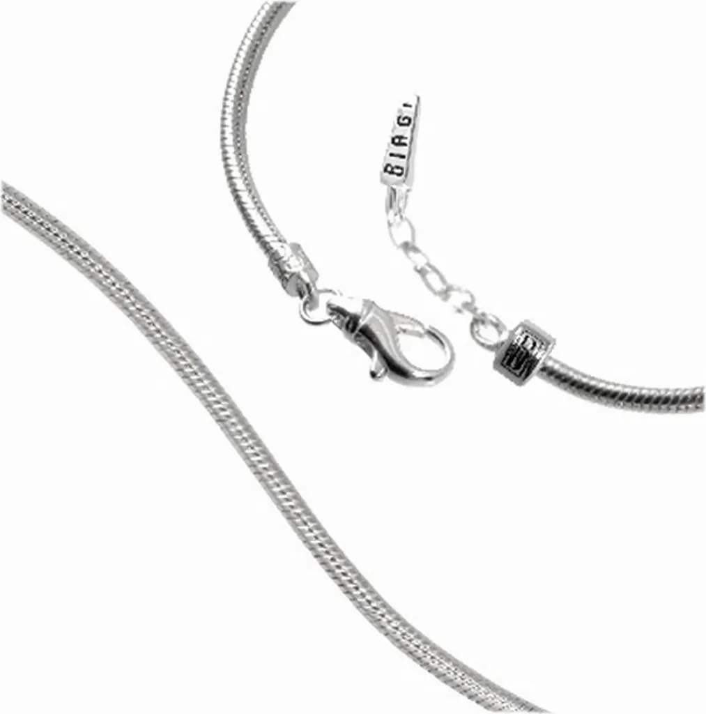 Bracelet Argent 925 Carlo Biagi 21cm avec Clip de Fixation Carabine