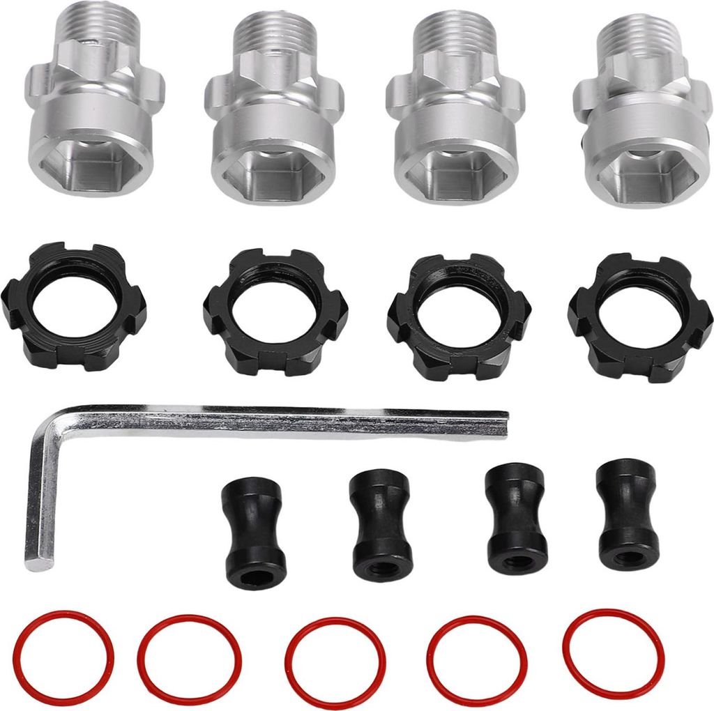 Splined Rad Hex Hub -Hub -Adapter für Traxxas Slash 2WD Metall 12 mm bis 17 mm schwarz