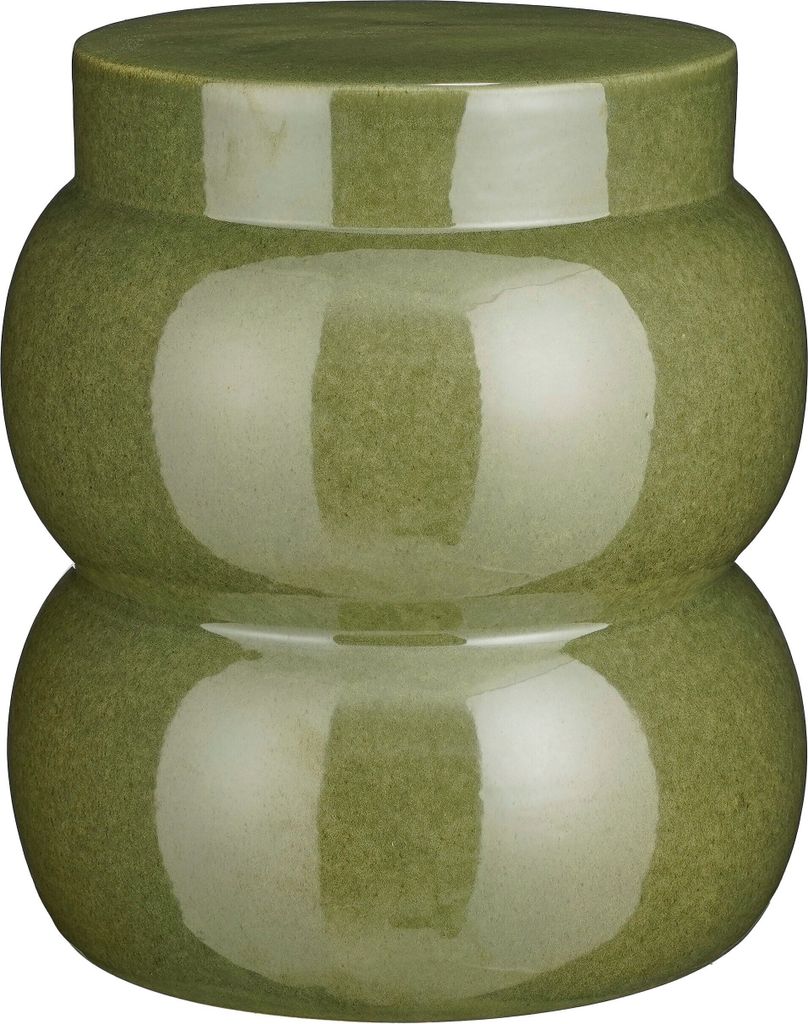 Mica Decorations Vendi Beistelltisch - H40 x Ø35 cm - Keramik - Dunkelgrün