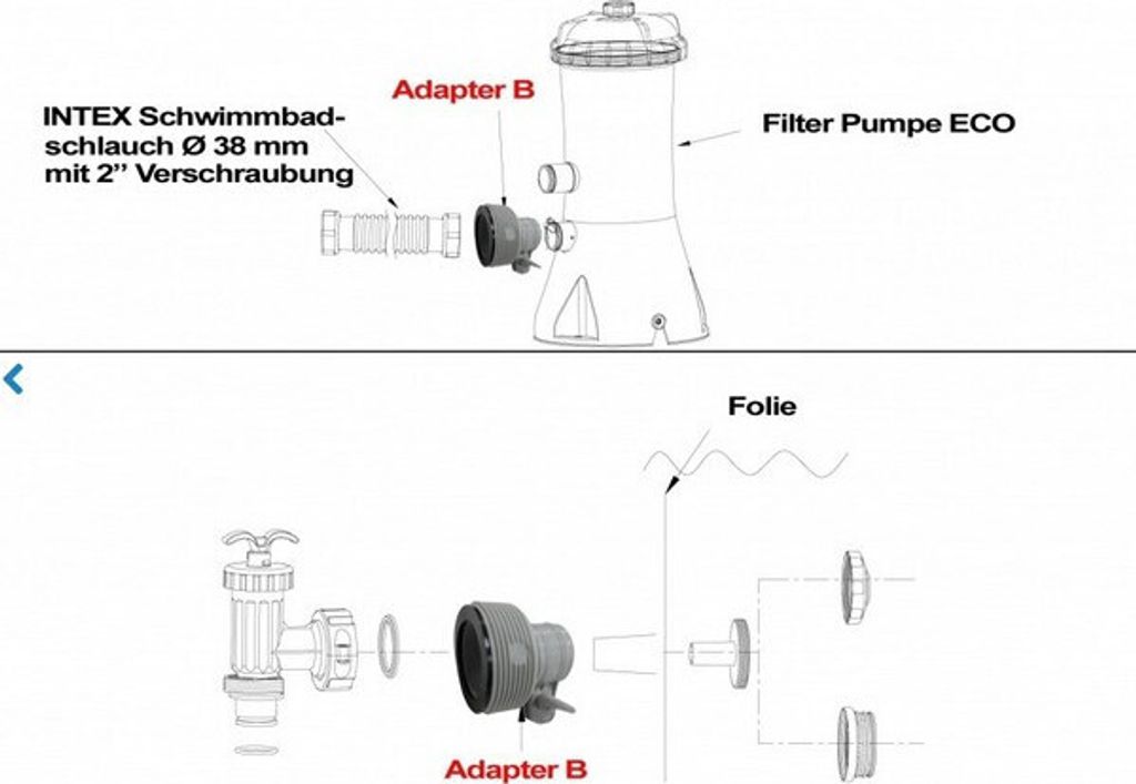 Złączki, konektory do pomp, redukcja, śr. 38mm Intex 29061 Produktbild 21