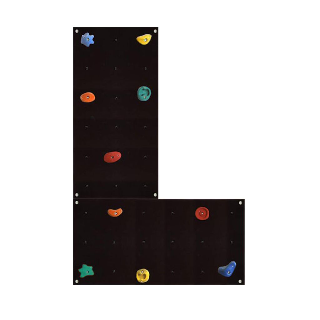 Kletterwand Outdoor mit bunten Klettersteinen und Montagematerial für Kinder und Erwachsene Größe: 2 Platten (1,30 m²)