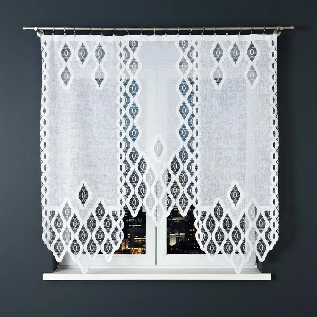 Rideau arqué blanc brise-vue 160x160 cm OTTO 160 pour préserver l'intimité