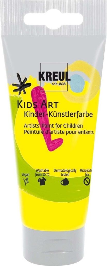 KREUL Kids Art Kinder-Künstlerfarbe 75 ml primärgelb