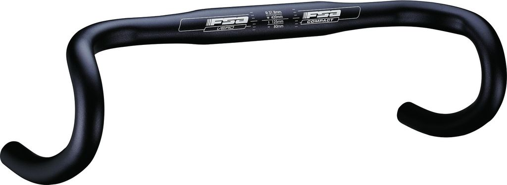 FSA Vero Compact Lenker 31,8 x 420 mm Schwarz - Aluminium Rennrad-Lenkstange