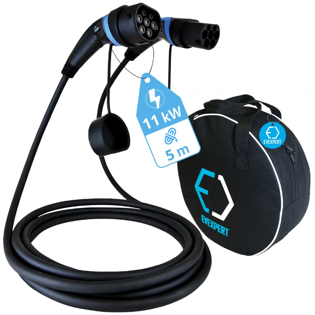 EV EXPERT Ladekabel TYP 2 | 16A | 3 Phasen | 11kW | 5m
