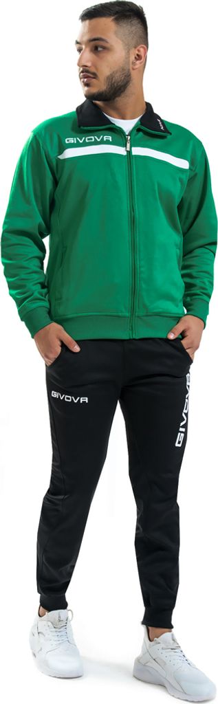 2XS VERDE/NERO|Givova One Full Zip Trainingsanzug TT012-1310