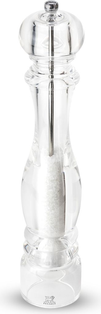 PEUGEOT Salzmühle NANCY 38cm Acryl Transparent Stahlmahlwerk Gewürzmühle
