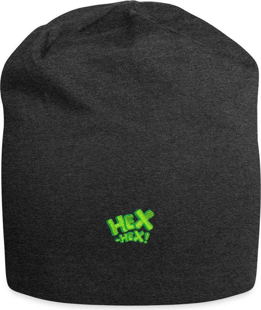 Spreadshirt Bibi Blocksberg Hex Hex Grün Stick Jersey-Beanie, One size, Anthrazit