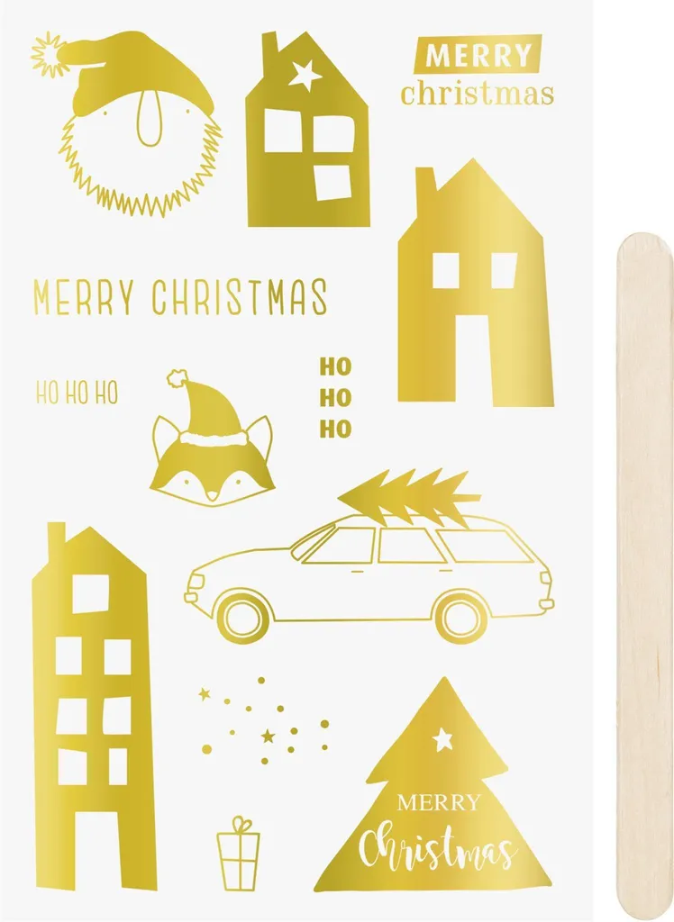 Heyda 203780947 RubSticker Xmas go autocollants de Noël à frotter