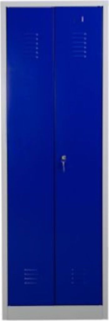 Metallspind Flamingo | HxBxT 180x60x50 cm | Zylindereschloss | Grau-Blau