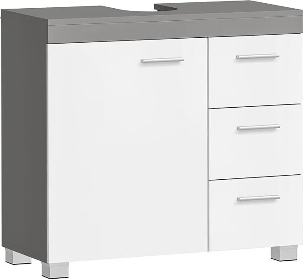 Meuble bas VASAGLE BBK503T49, armoire de salle de bains 3 tiroirs