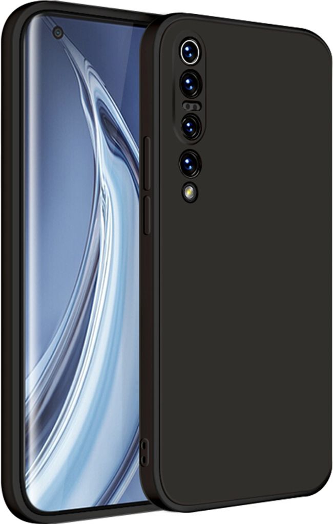 Xiaomi Mi 10 Pro Hülle, LaimTop Slim Liquid Silikon Gel Gummi Schutzhülle für Xiaomi Mi 10 Pro Schwarz