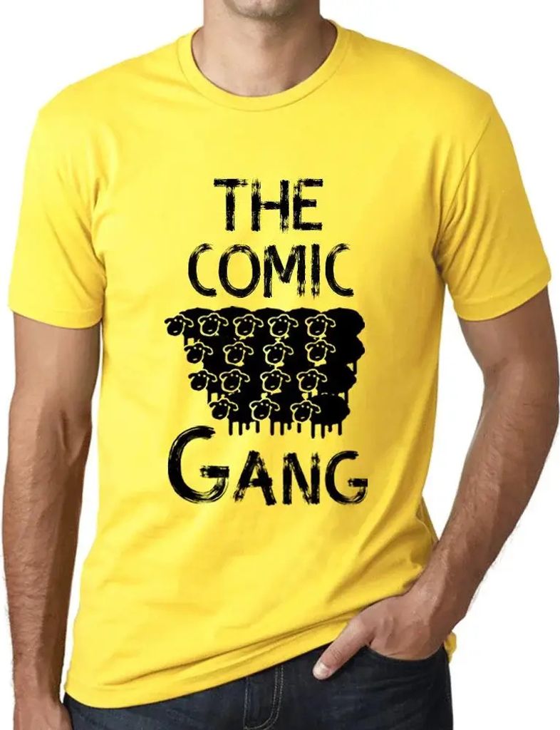 Herren Grafik T-Shirt Die Komikerbande – The Comic Gang – Öko-Verantwortlich Vintage Jahrgang Kurzarm Lustige Druck Geburtstag Geschenk Mann
