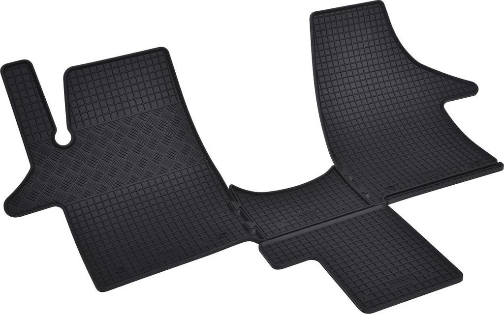 Gummifußmatten Rigum VW Transporter T6 2015-2024 (2 Sitze, Tunnel)