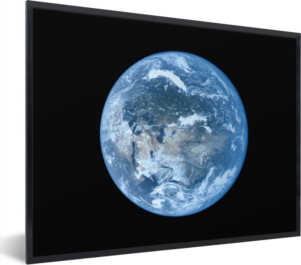 MuchoWow® Gerahmtes Poster Satellitenbild einer hellblauen Produktbild 