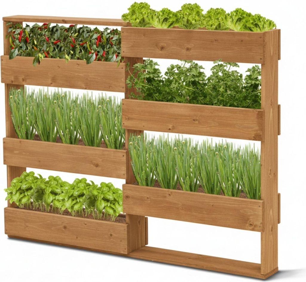 Coemo Vertikalbeet Braun Riga Kräuterbeet Holz Hochbeet Produktbild 