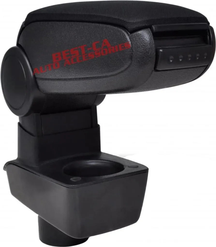 Bracciolo centrale Bracciolo tessile CLAPPABLE nero per Ford Fiesta Mk6 (2008-2019)