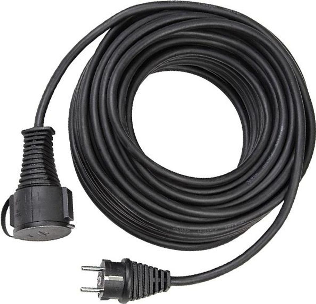 Verlängerungskabel 20m IP44 Schwarz