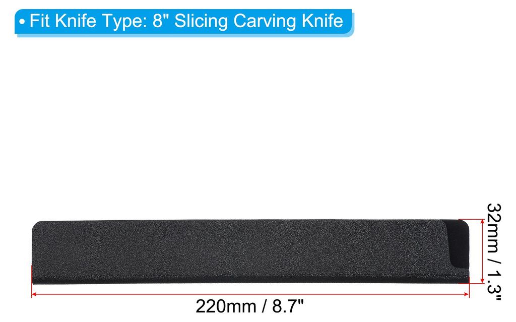 220x36mm Messerschutzhš¹lle fš¹r 203mm/8" Fleischmesser, Universal Messerscheide aus ABS Klingenschutz Messertasche mit Beflockte Futter fš¹r...