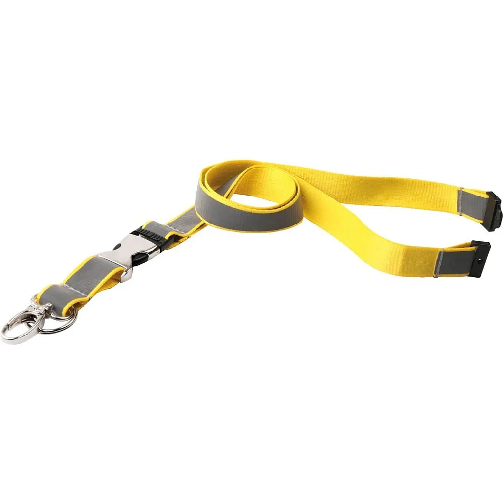 PACOTEX Cordino Portachiavi A Forma Di Fucile Con Strisce Riflettenti - 90 Cm, Giallo Fluo, Scritte 'Vigile Del Fuoco' - Sicurezza 24h - 2
