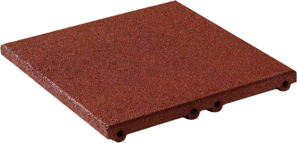 Fallschutzplatte / Gummimatte 500x500x40mm rot Produktbild 