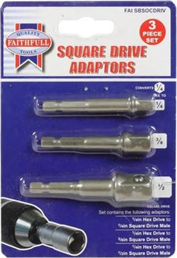 Jeu de 3 porte-douilles impact 1/4" 50 mm et 70 mm pour visseuse