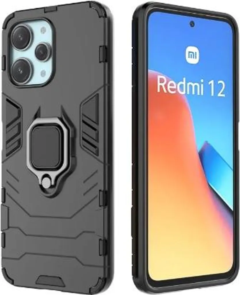 Custodia Ring Armor per Redmi 12 4G nero