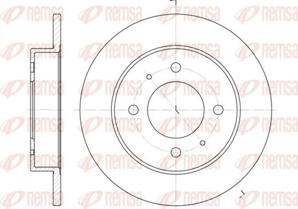 Disque de frein REMSA 6627.00 OE 5841129300 pour Coupé et Elantra