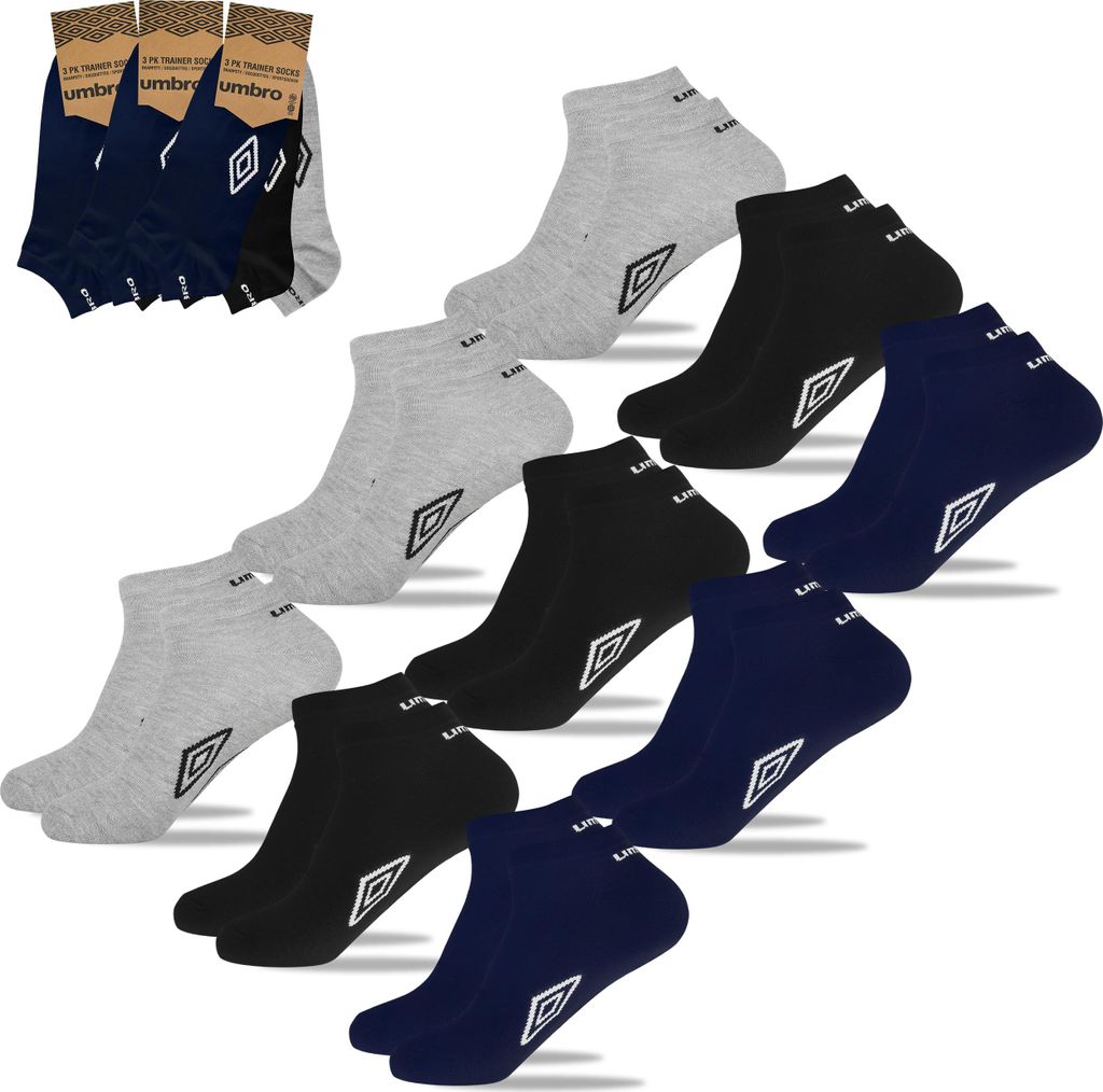 Umbro Pánske Kotníkové Ponožky Trainer Bavlnené Sk284 – 9 Obrázok produktu 