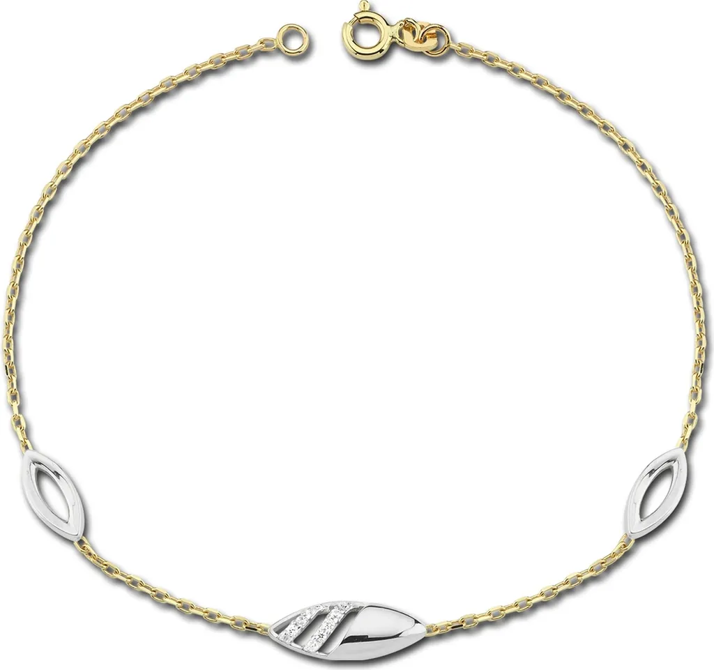 Bijou de bras Balia or blanc 333 poli - Bracelet femme luxe et finesse