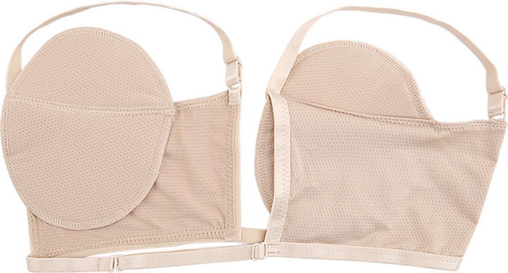 INF 1 Paar waschbare, unsichtbare Achselschweißpads Creme farben