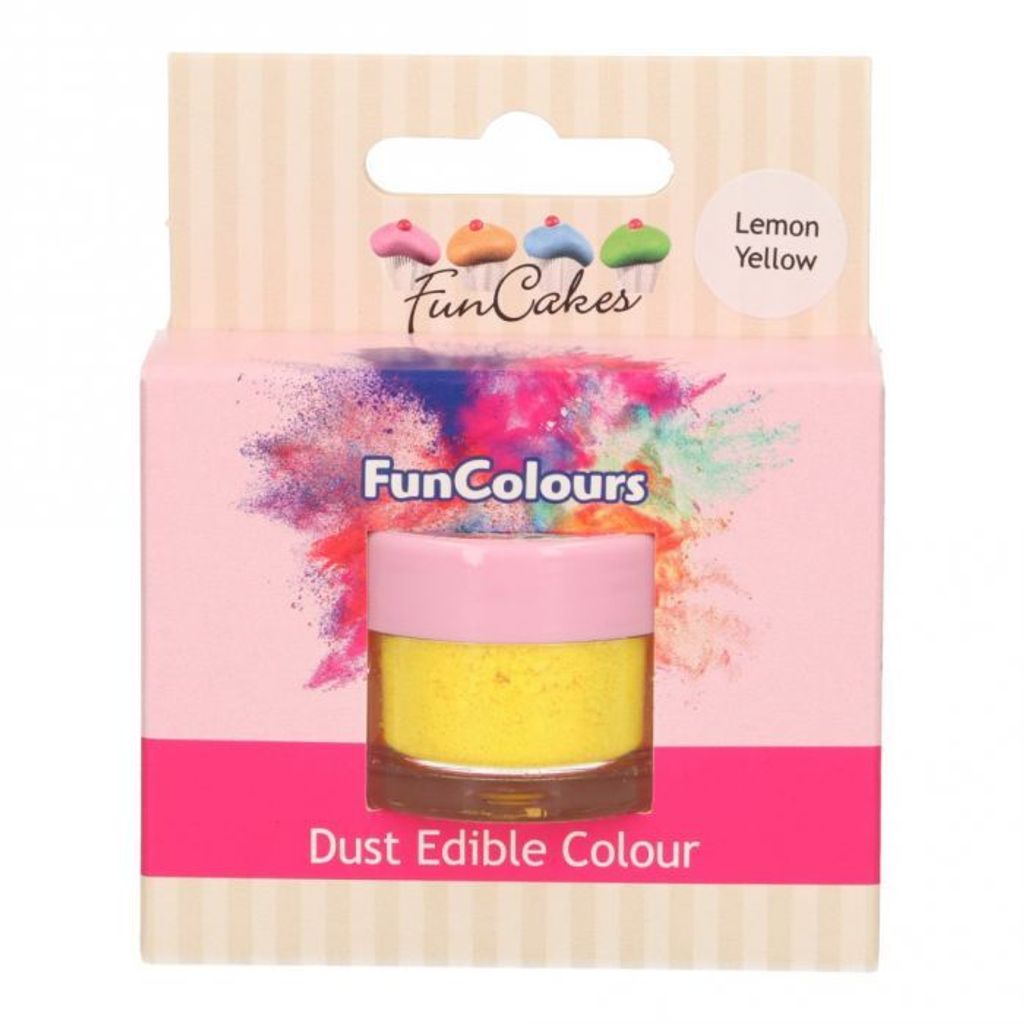 Gelbe Puder-Lebensmittelfarbe, 100% essbar, 4g – zum Verzieren von Torten, Dekorationen und Zuckerblumen