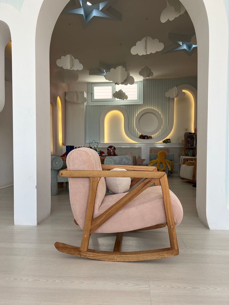 Hanah Home, NiniMini - Pink, křídlové křeslo, 100 % habrové Obrázek produktu 3