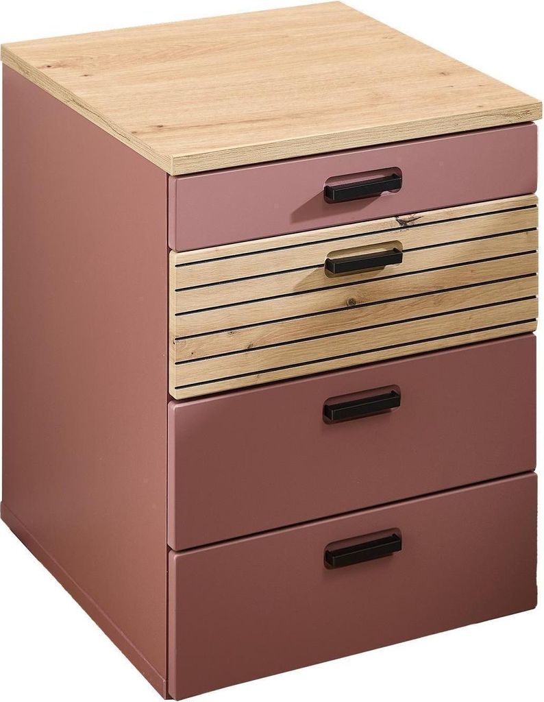 Nachttisch - B 45 cm - 3 Schubladen - Artisan Eiche Produktbild 