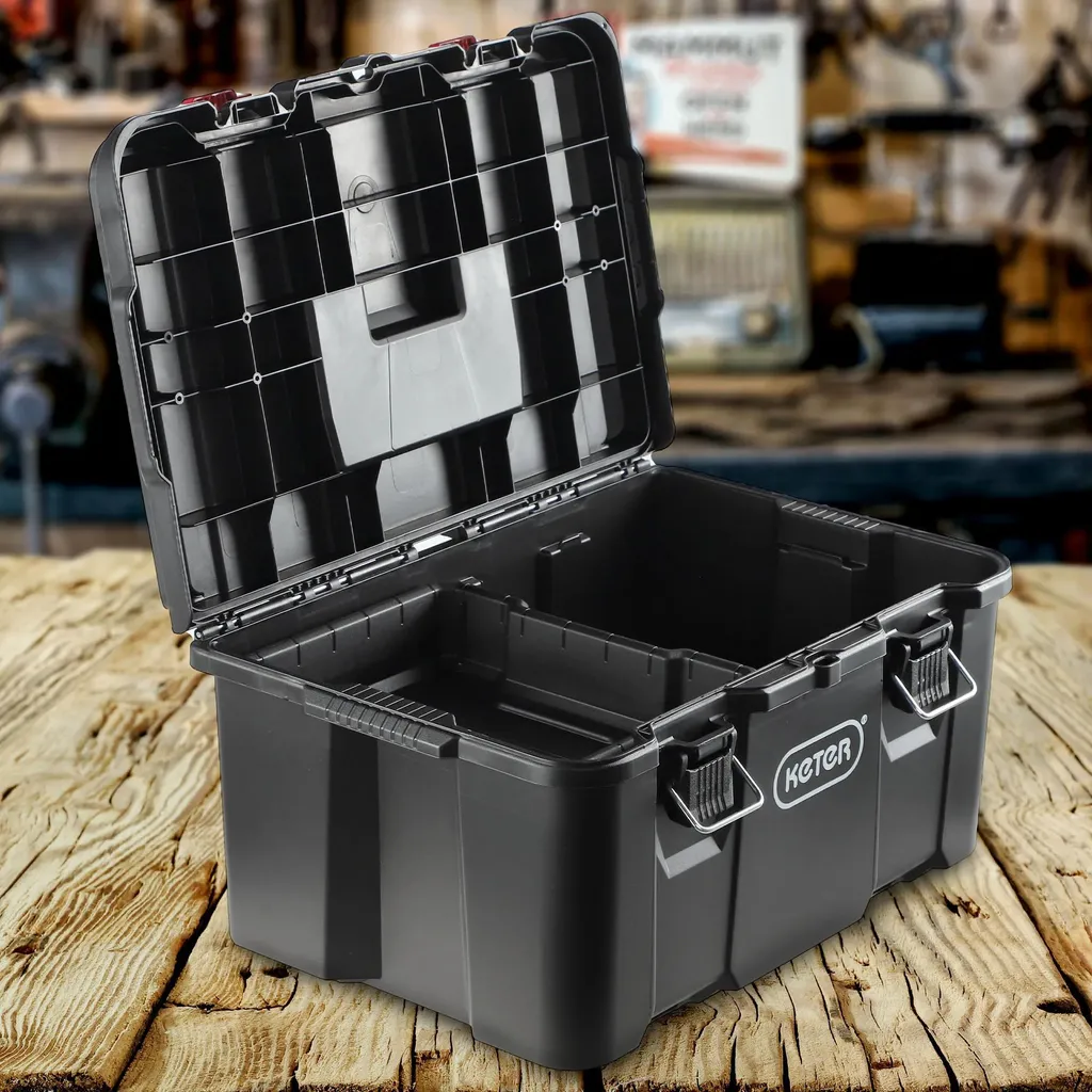 Mallette de rangement outils avec organiseur portable en plastique - 5