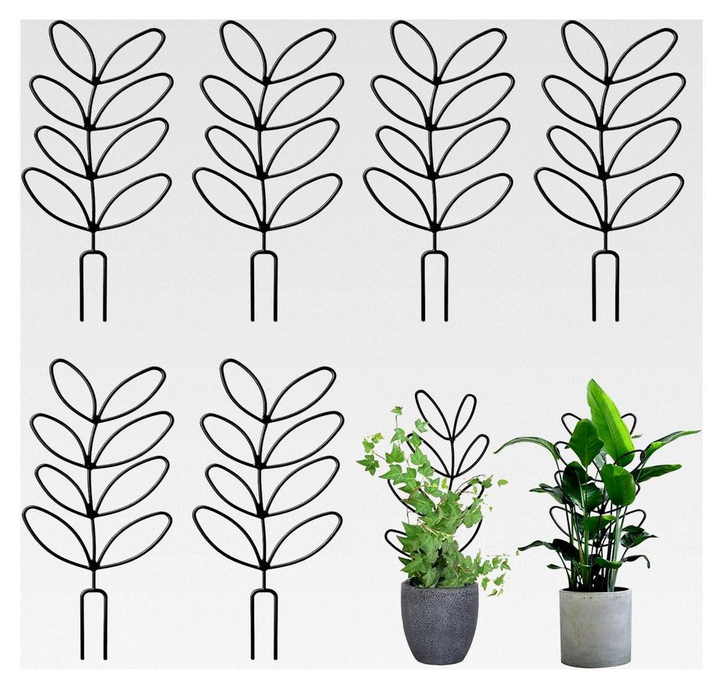 6 Stück Pflanzenstützen für Zimmerpflanzen – Rankgitter für Monstera und Hoya