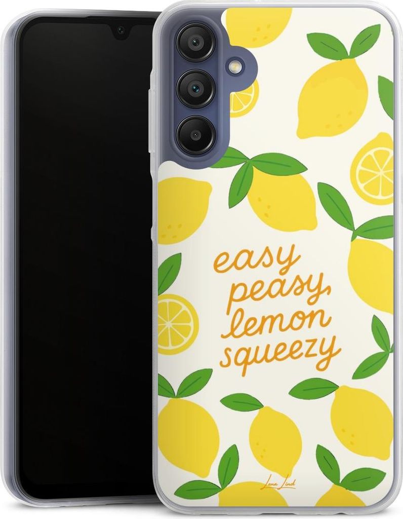 DeinDesign Slim Hülle für Samsung Galaxy A15 5G Silikon Case Ultra Dünn Handyhülle Statement Zitrone Spruch