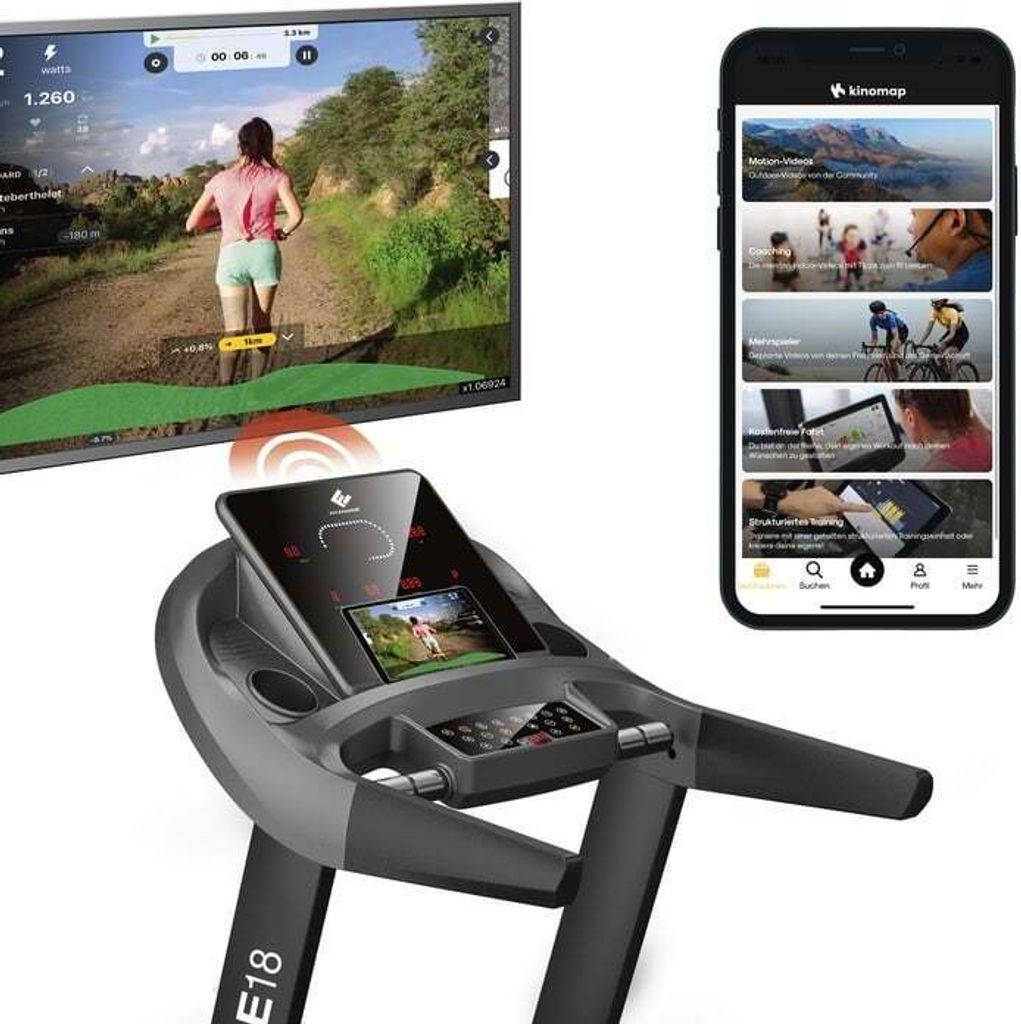 FitEngine Laufband RACE18 Profi extra leise 8 Zonen Produktbild 8