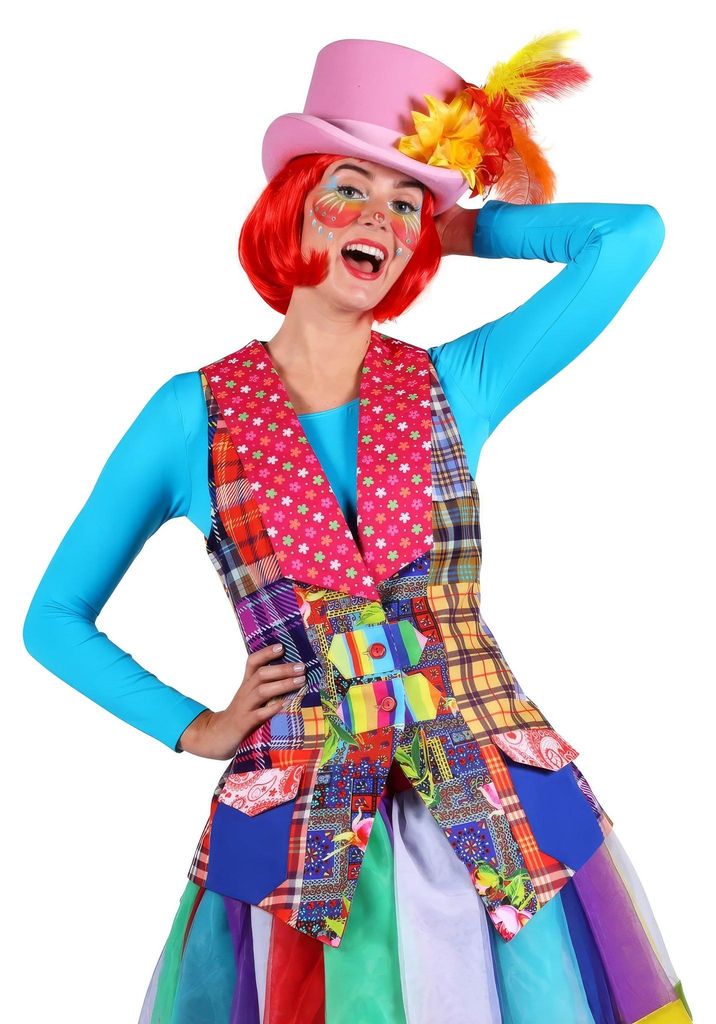 Flickenweste Clown Karneval Faschingskostüm Damen Größe: S Produktbild 
