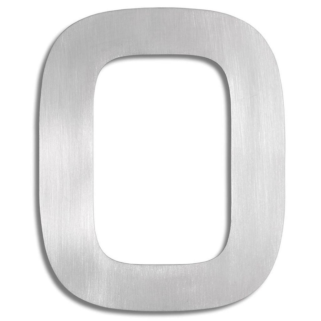 Blomus 68193 Hausnummer 0 Edelstahl Wetterfest Metallic Mattes Silber Finish