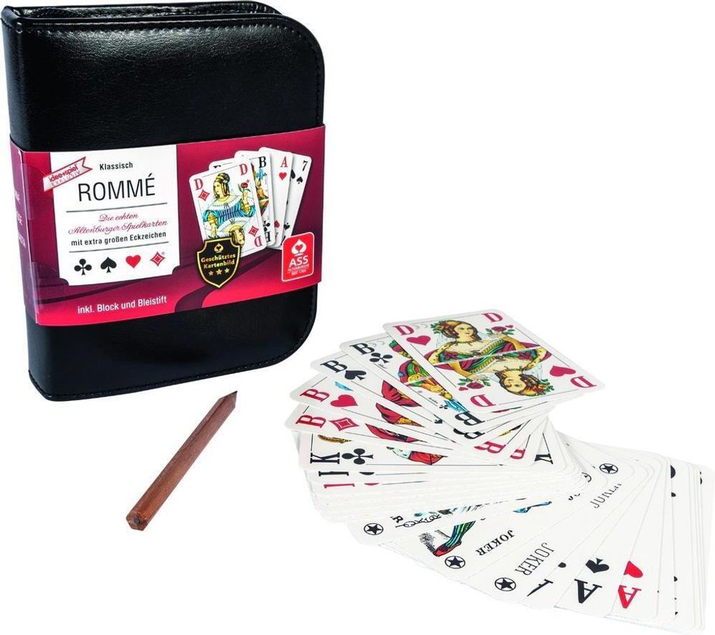 Senioren-Rommé im Kunstleder-Etui