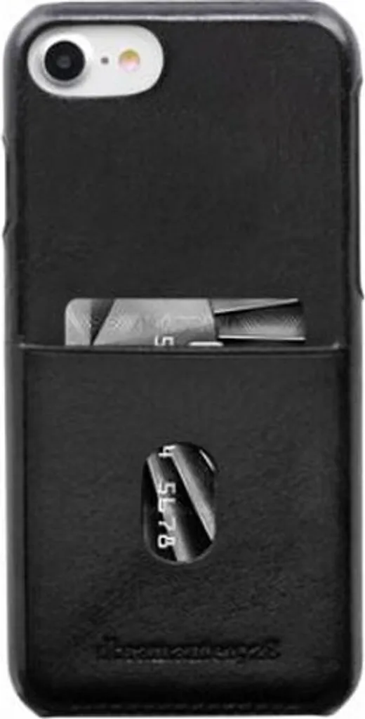 Étui DBRAMANTE1928 noir pour iPhone SE 2020 8 7 avec porte-carte intégré