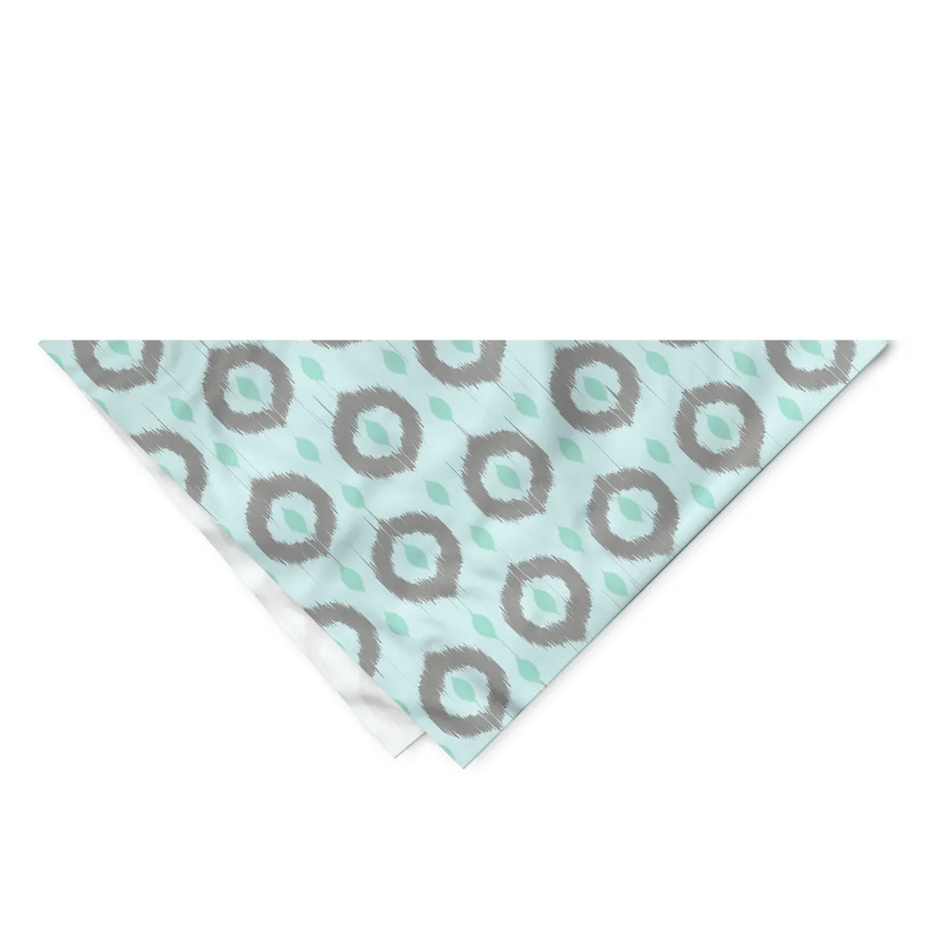 ABAKUHAUS Bandana per animali domestici Seafoam, motivo Ikat, 40x40 cm, Seafoam Sea Green Taupe - 2