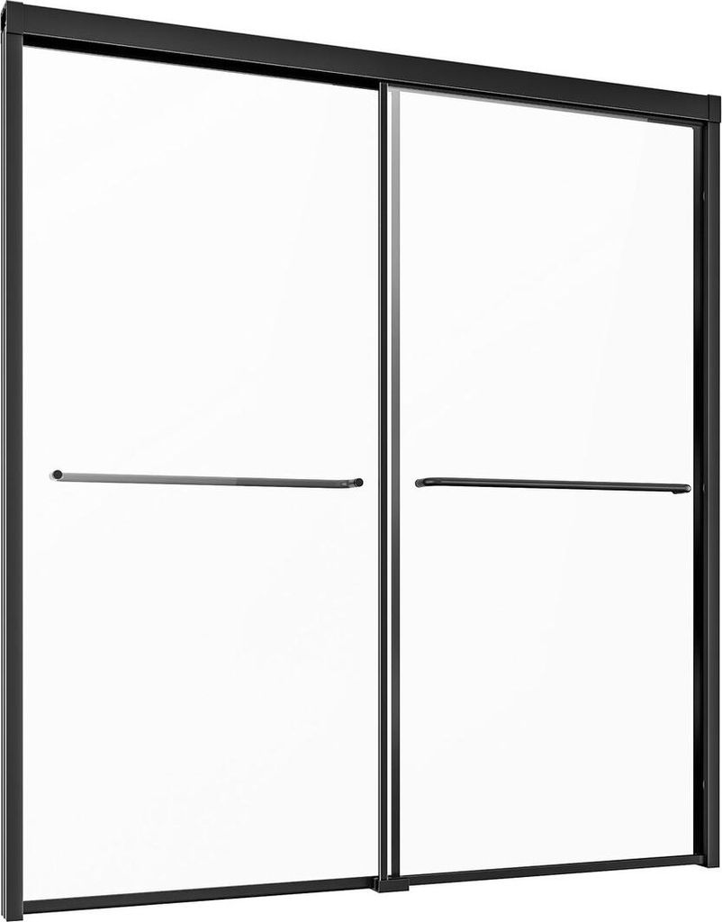 Bathtub Shower Door 50-60 in. W x 60 in. H Semi-Frameless Bypass Tub Door