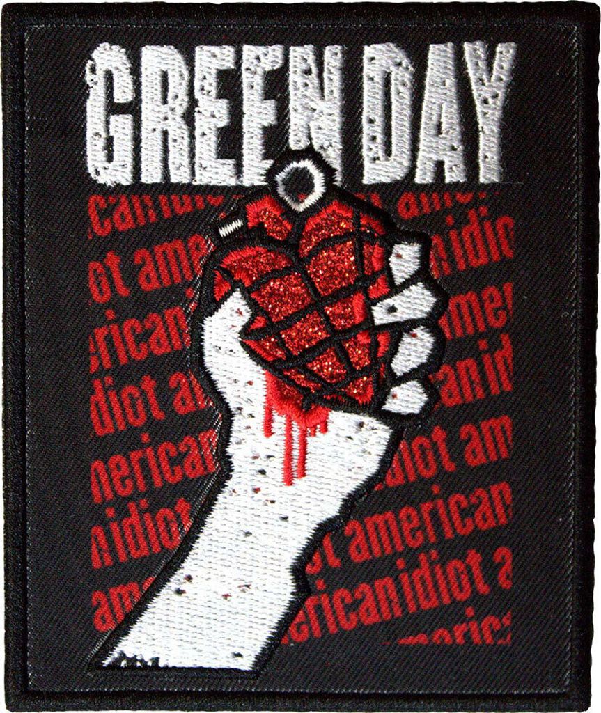 Green Day American Idiot Text Repeat Aufbügler