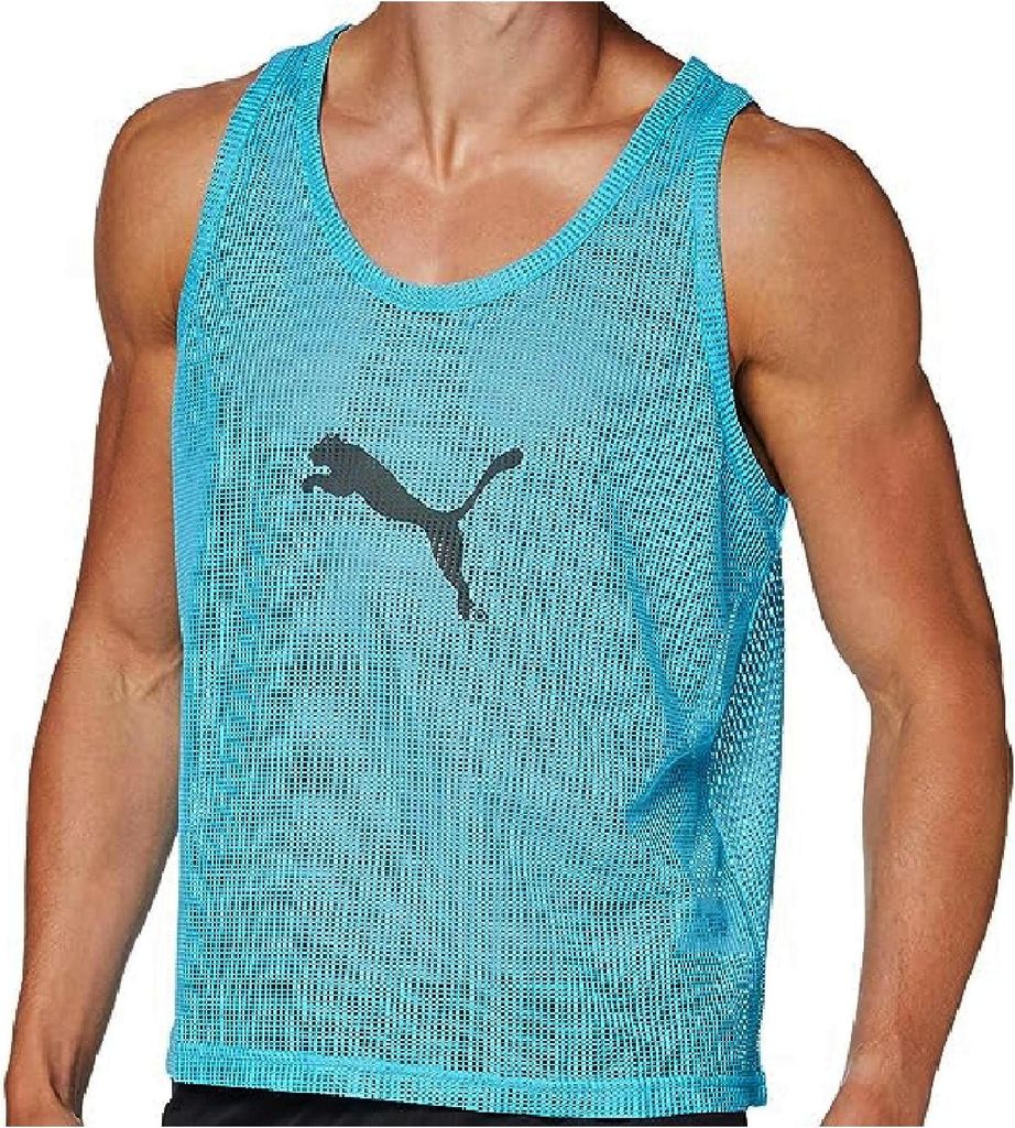 Puma Fußball Leibchen Bib Markierungshemd Herren fluro blau Gr M