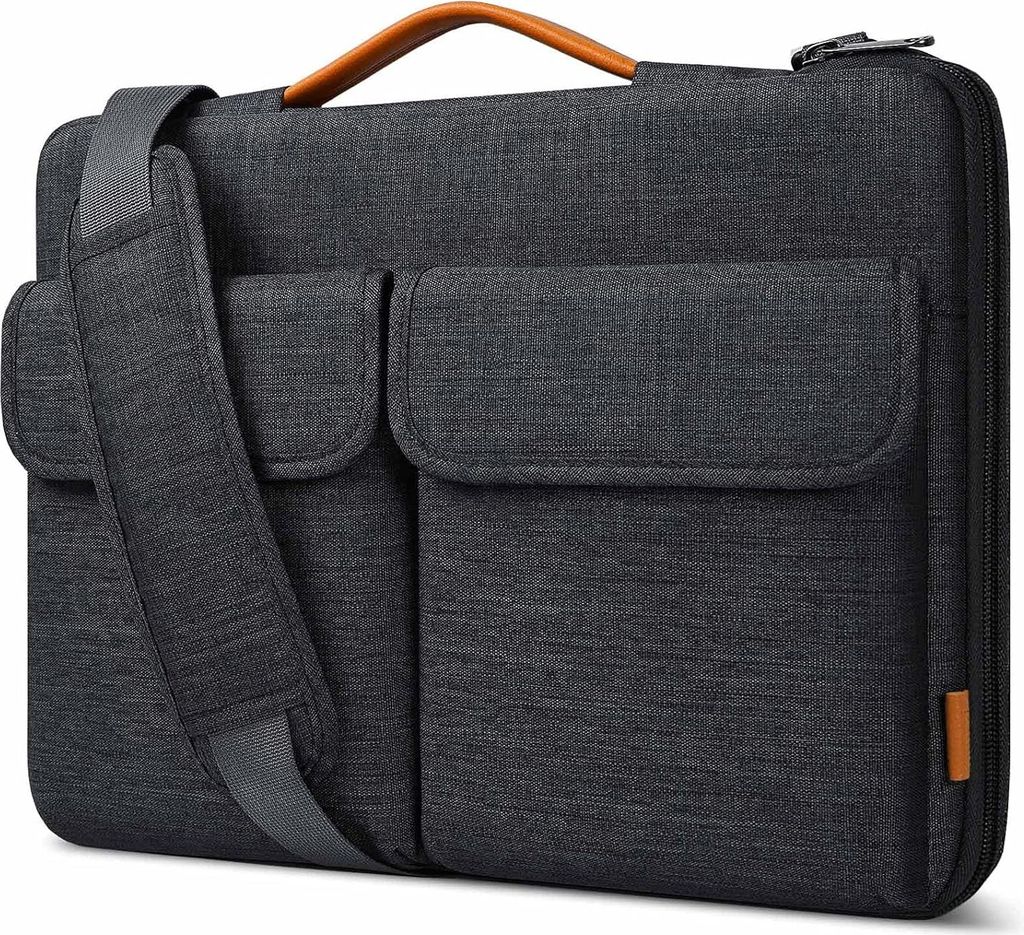 15,6 Zoll Laptoptasche - Spritzwassergeschützt und 360° Schutz - Vielseitige Schultertasche mit Trageoptionen