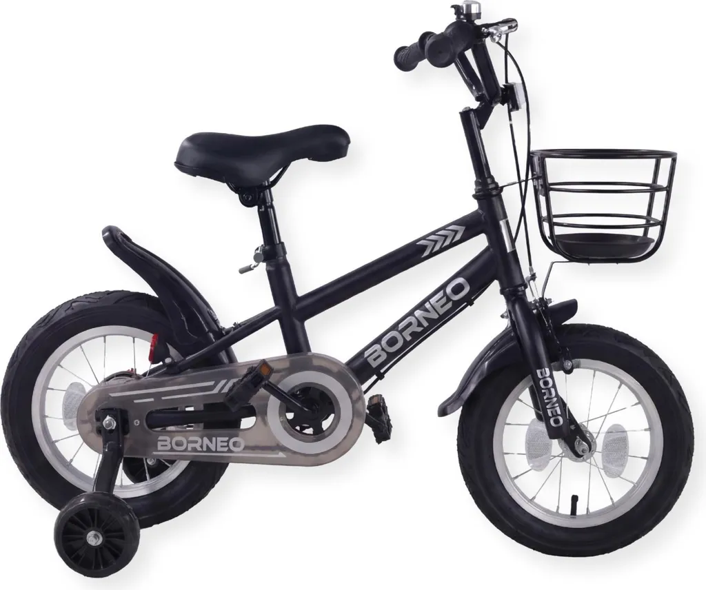 Vélo enfant sécurisé 12 pouces Buxibo Borneo noir : fini les chutes